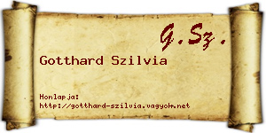 Gotthard Szilvia névjegykártya